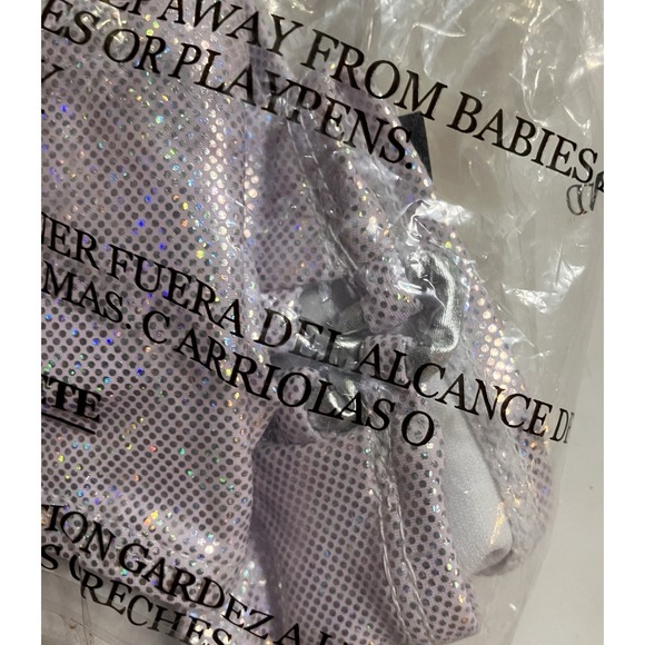 Midnight Hour Holographic Laceup 2 Piece Bikini Silver Pink Metallic Size M - Picture 7 of 7